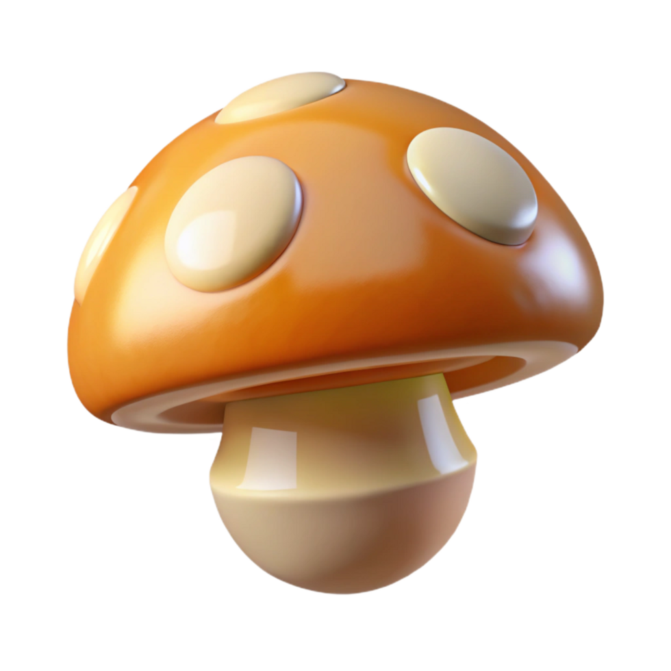 playful gorgeous Mushroom cap NO BACKGROUND with Transparent Background. authentic png