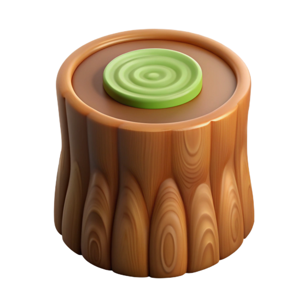 fascinating minimalist Cross-section of a tree trunk NO BACKGROUND with Transparent Background. crisp png