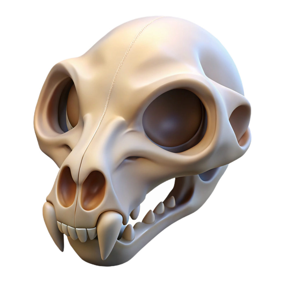 memorable futuristic Animal skull NO BACKGROUND with Transparent Background. precision png