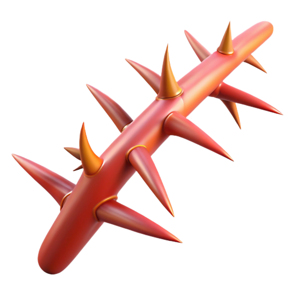 vibrant tranquil bohemian Thorns on a stem NO BACKGROUND with Transparent Background. top-tier png