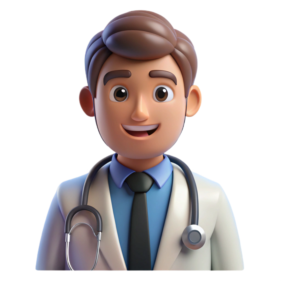 mesmerizing playful baroque Doctor with a stethoscope, NO BACKGROUND with Transparent Background. high resolution png