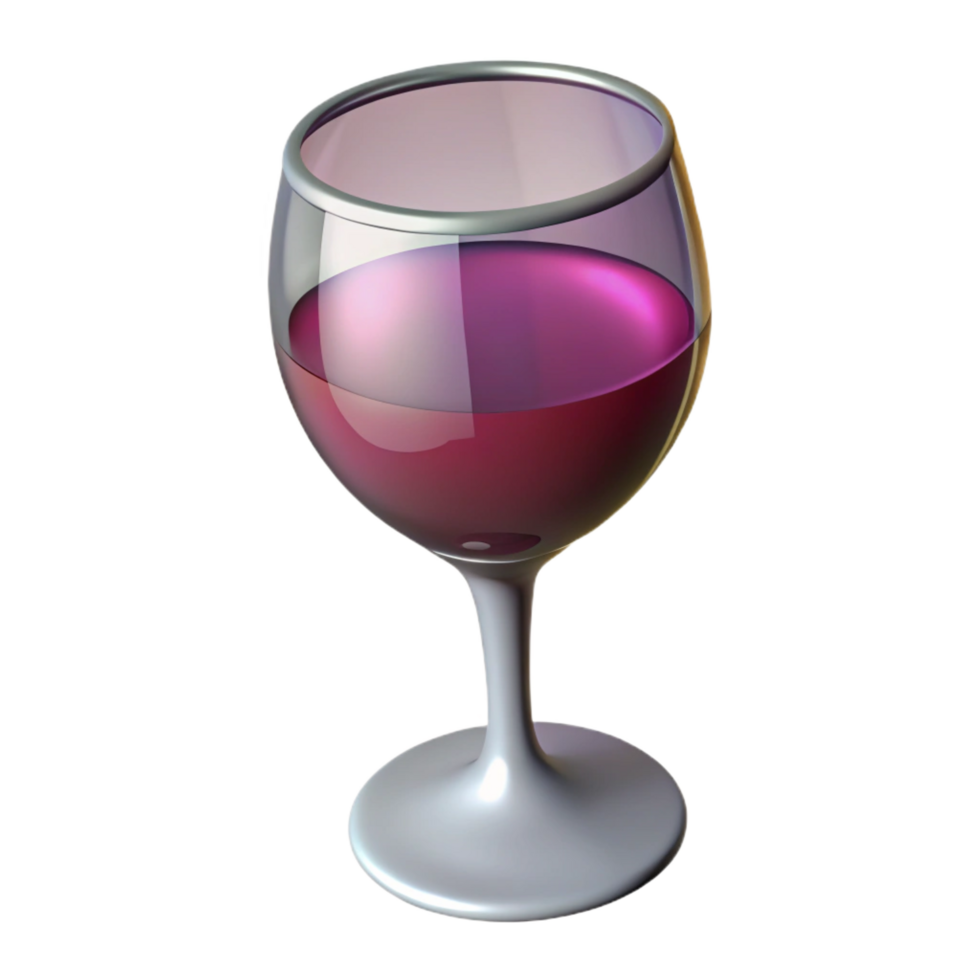 radiant mysterious art deco Glass of wine, NO BACKGROUND with Transparent Background. flawless png