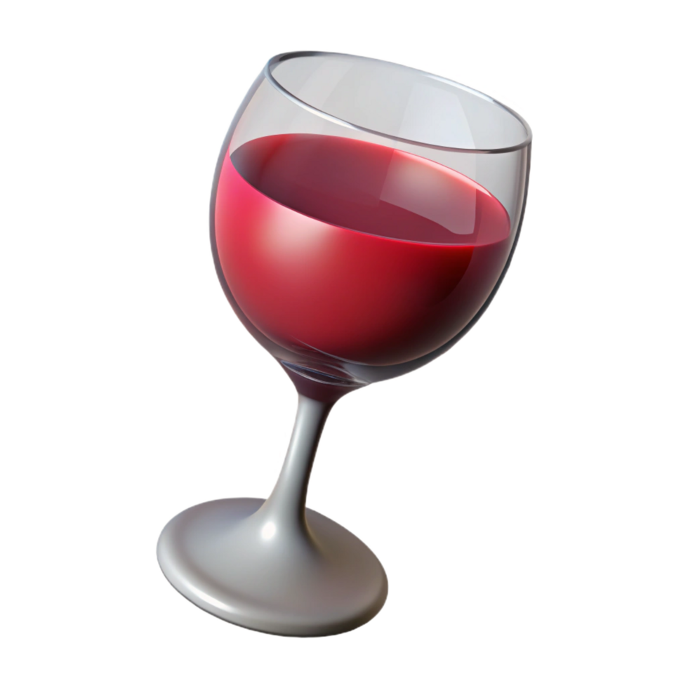 stunning passionate art deco Glass of wine, NO BACKGROUND with Transparent Background. museum quality png