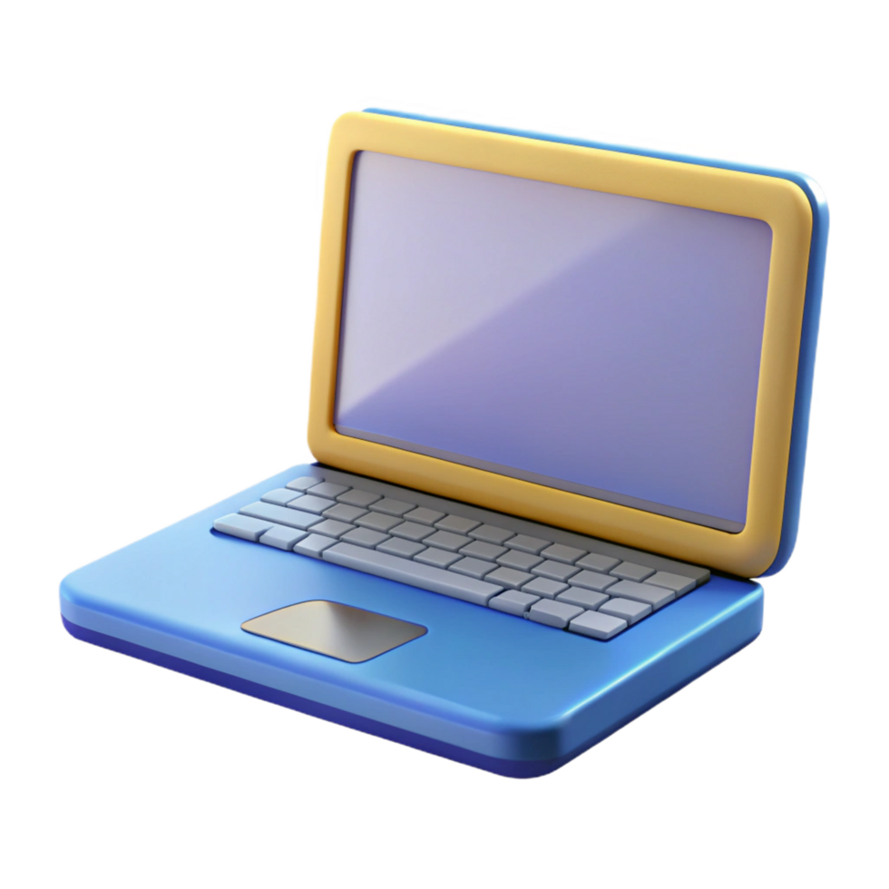 radiant quintessential Laptop computer, NO BACKGROUND with Transparent Background. png