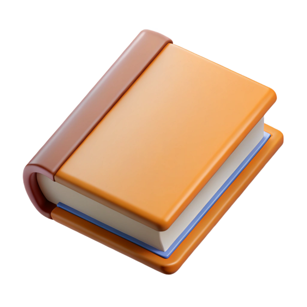 whimsical elegant Book with a blank cover, NO BACKGROUND with Transparent Background. high resolution png