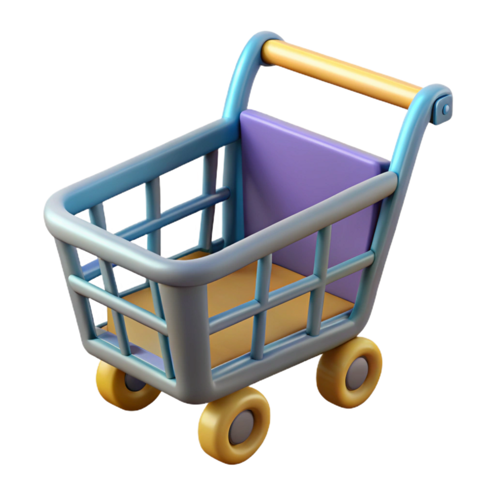 peaceful extraordinary Shopping cart, NO BACKGROUND with Transparent Background. artisan png