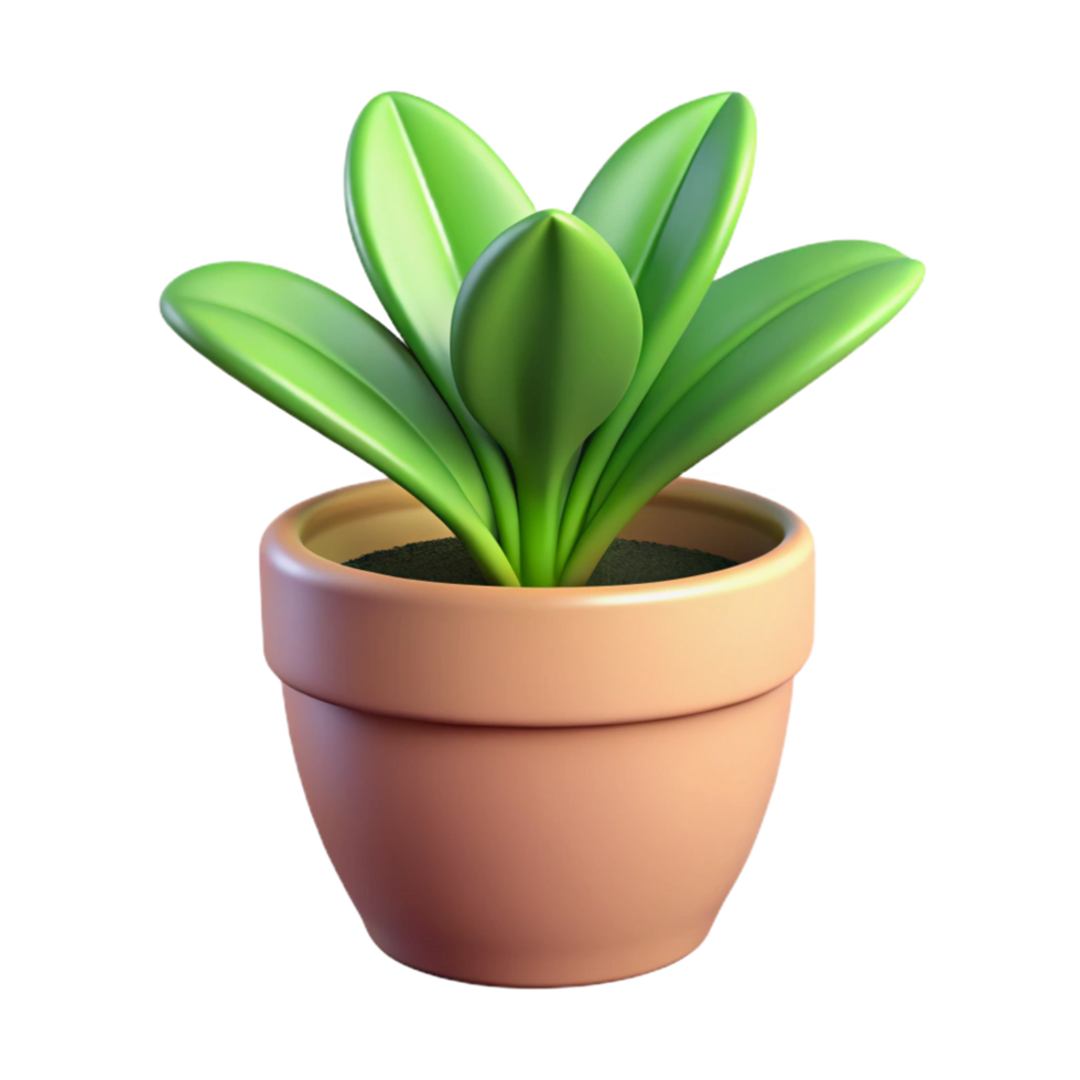 romantic hypnotic Houseplant in a pot, NO BACKGROUND with Transparent Background. fine detail png