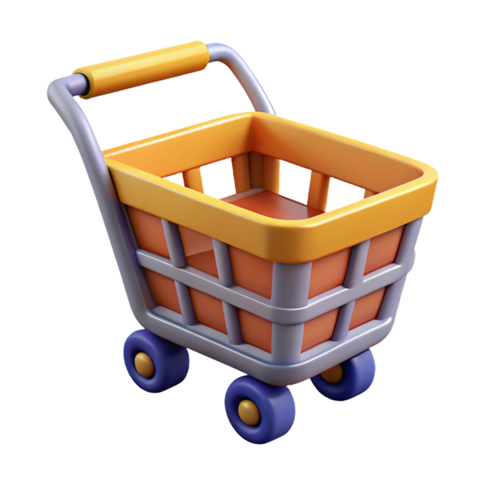 wonderful romantic vintage Shopping cart, NO BACKGROUND with Transparent Background. gallery standard png