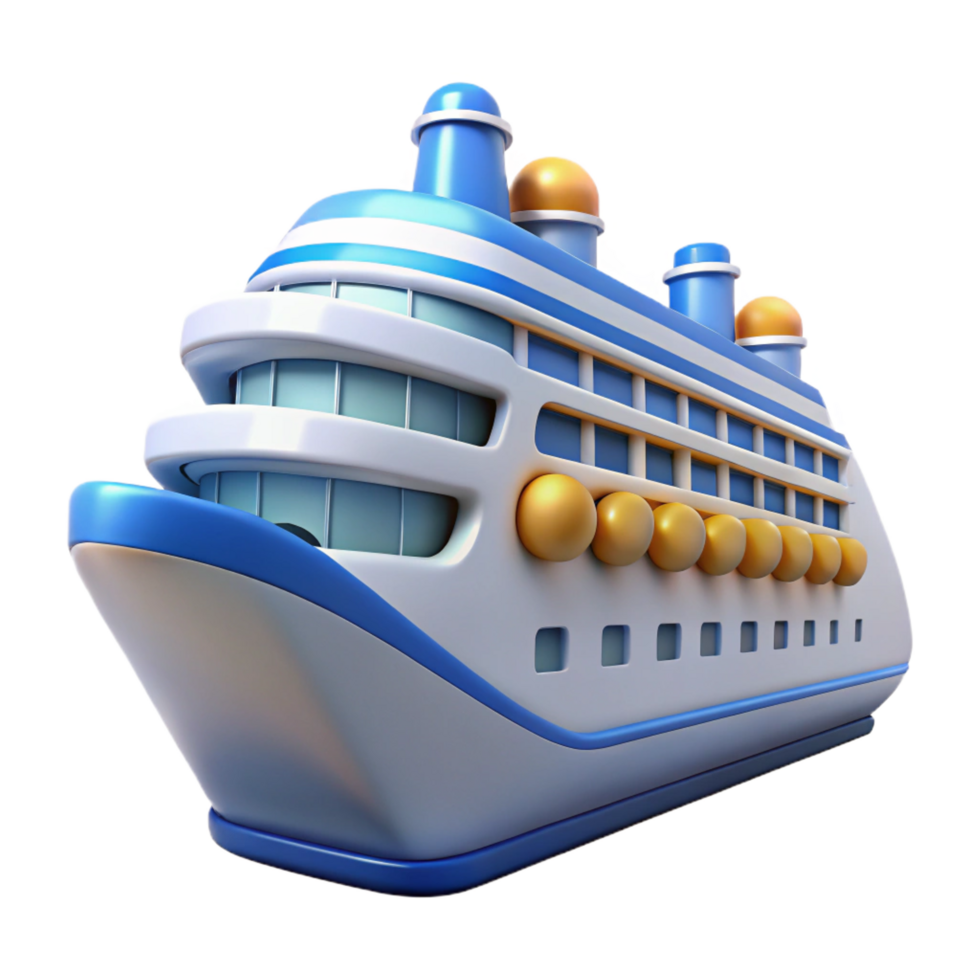 rare classic Cruise ship, NO BACKGROUND with Transparent Background. 4K png