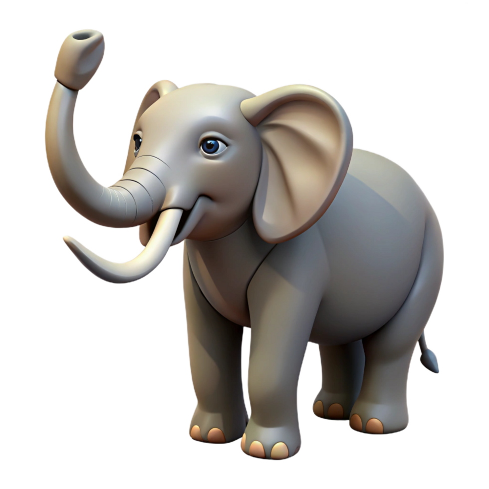 picturesque romantic coastal A trumpeting Asian elephant, trunk raised. NO BACKGROUND with Transparent Background. impeccable png