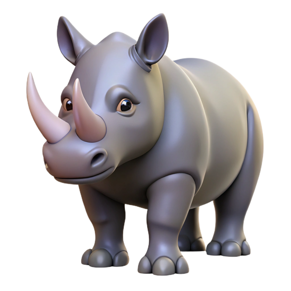 vibrant renaissance A rhinoceros, head lowered. NO BACKGROUND with Transparent Background. luxury png