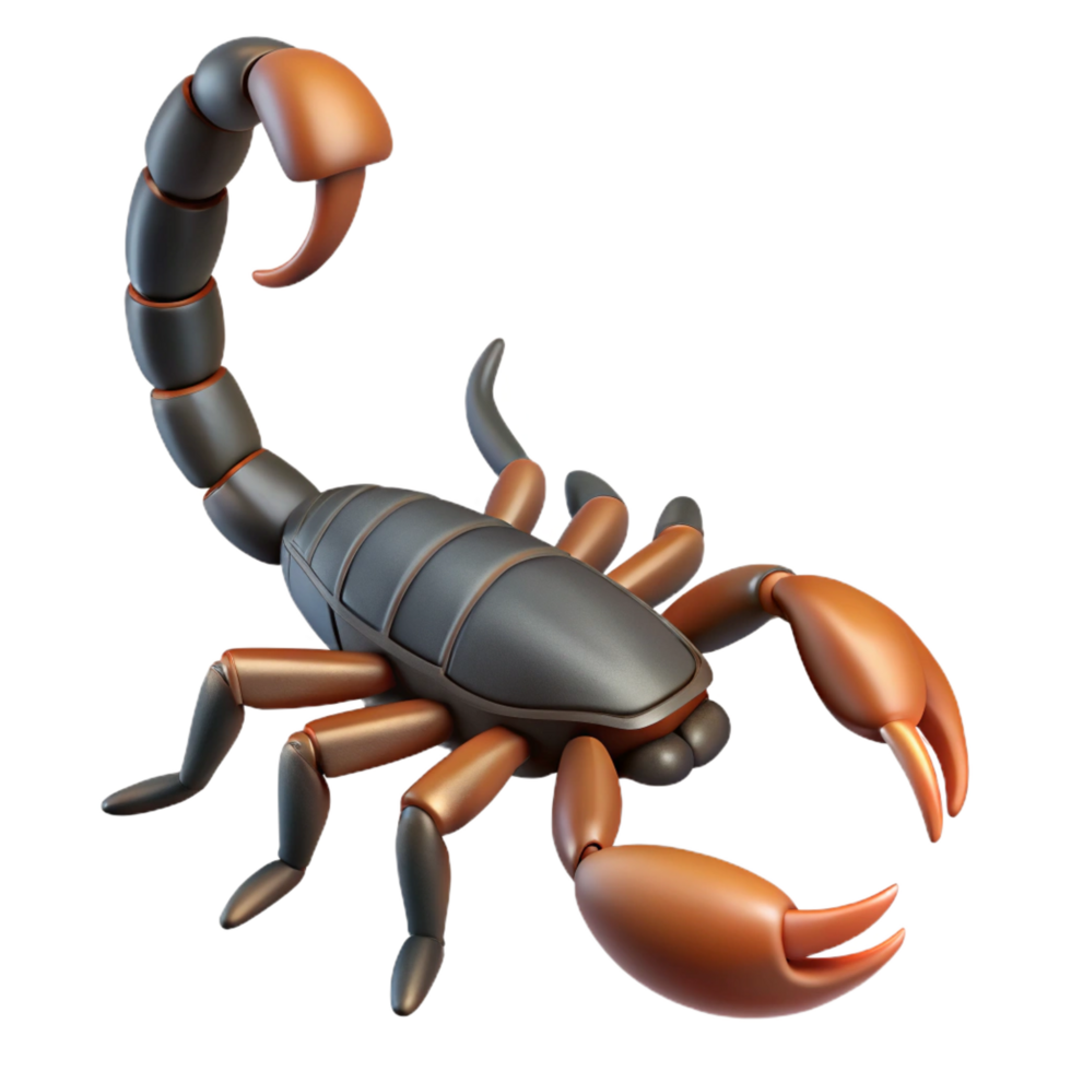 radiant urban A scorpion, tail raised. NO BACKGROUND with Transparent Background. luxury png