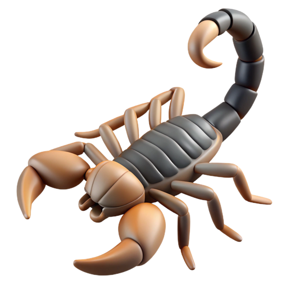 picturesque traditional A scorpion, tail raised. NO BACKGROUND with Transparent Background. luxury png