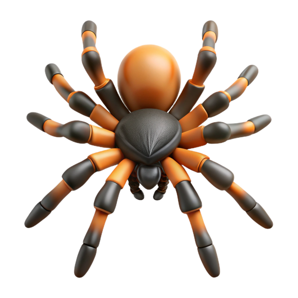 signature art deco A tarantula, eight legs visible. NO BACKGROUND with Transparent Background. exclusive png