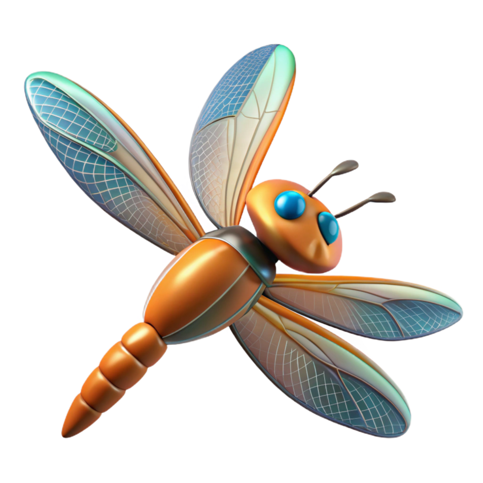 pristine gothic A dragonfly, in flight. NO BACKGROUND with Transparent Background. handcrafted png