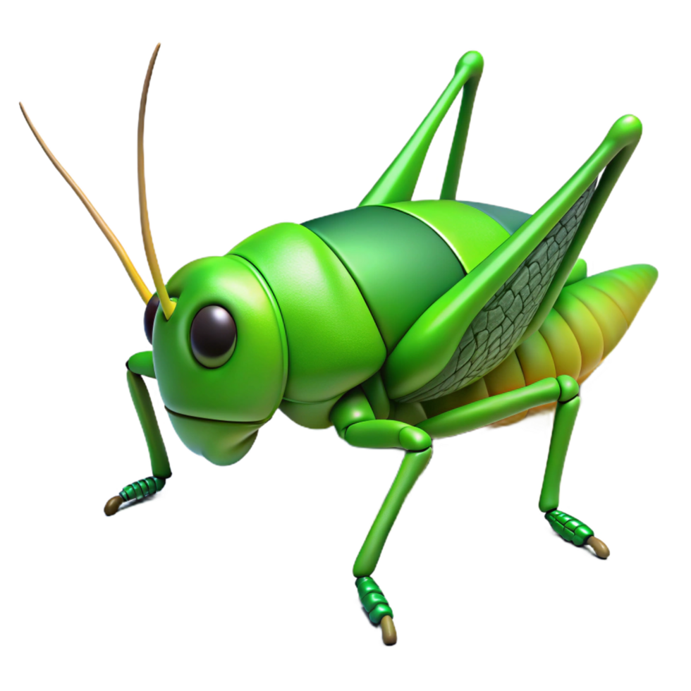 majestic mysterious tropical A grasshopper, perched. NO BACKGROUND with Transparent Background. 4K png