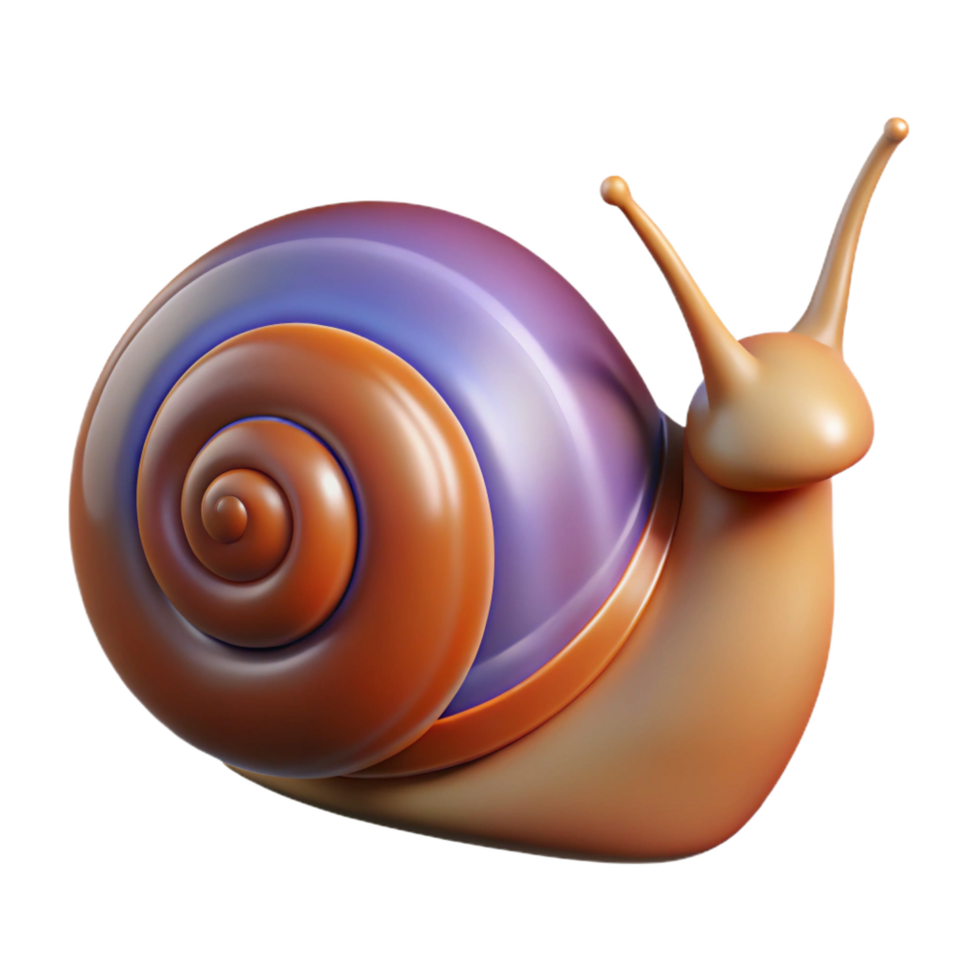 rare coastal A snail, shell visible. NO BACKGROUND with Transparent Background. impeccable png