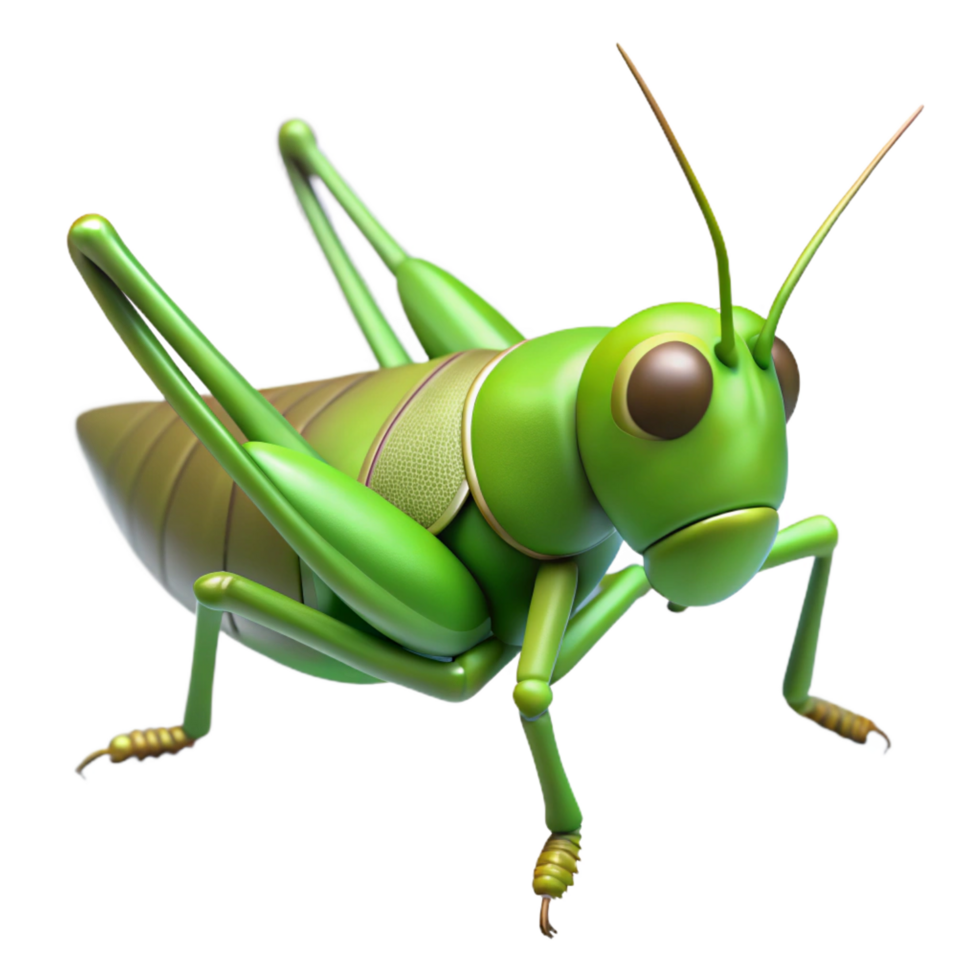 quintessential classic A grasshopper, perched. NO BACKGROUND with Transparent Background. professional png