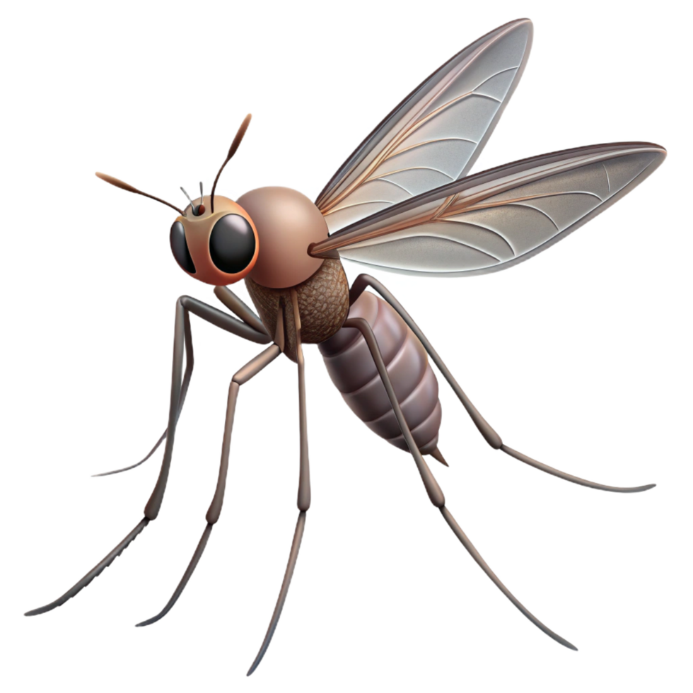 mesmerizing timeless A mosquito, in flight. NO BACKGROUND with Transparent Background. png