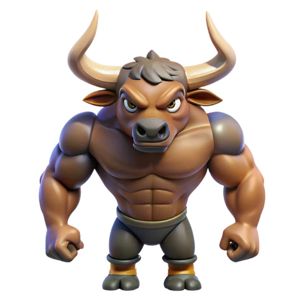 spectacular industrial A fierce Minotaur. NO BACKGROUND with Transparent Background. genuine png