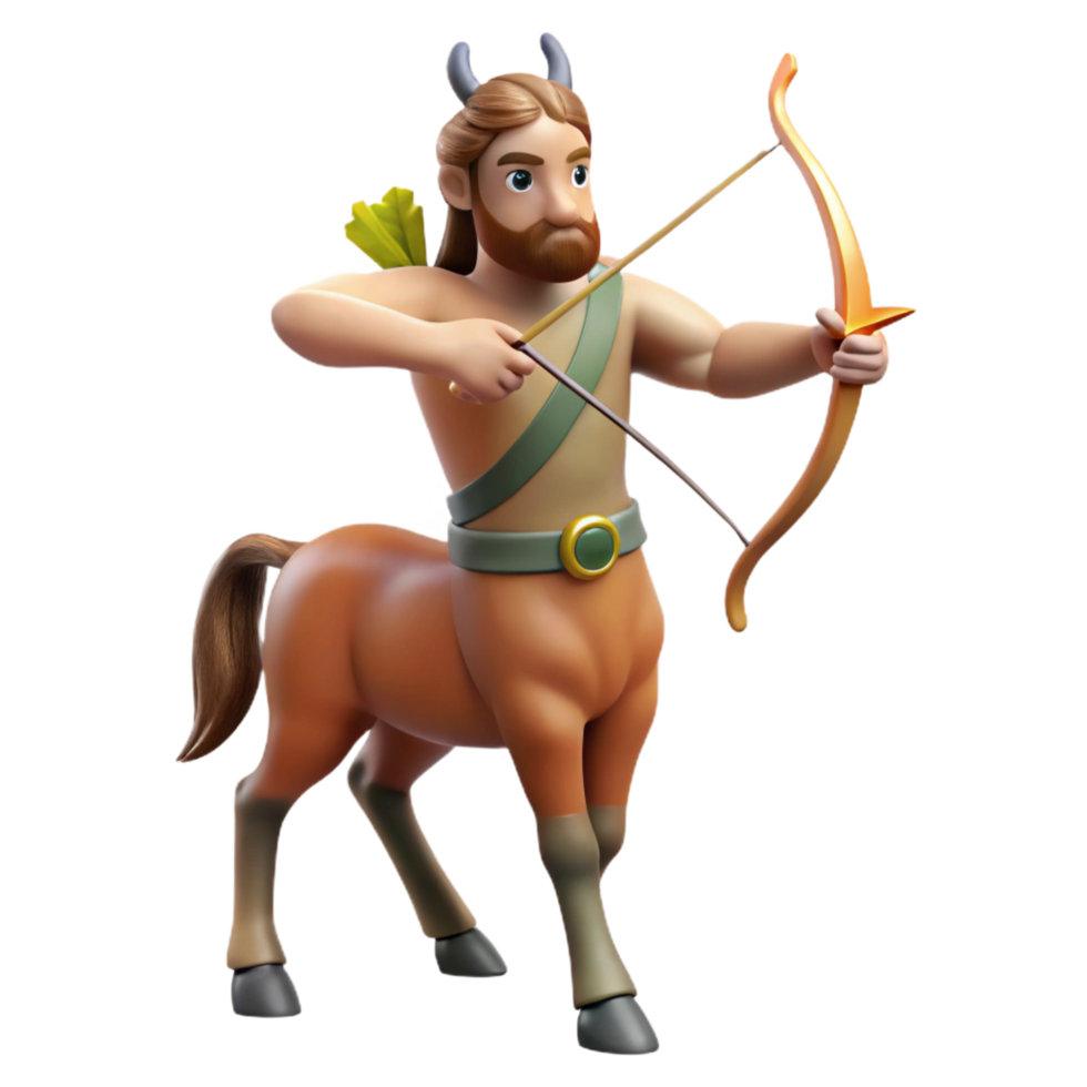 stunning creative A stoic centaur holding a bow. NO BACKGROUND with Transparent Background. exclusive png