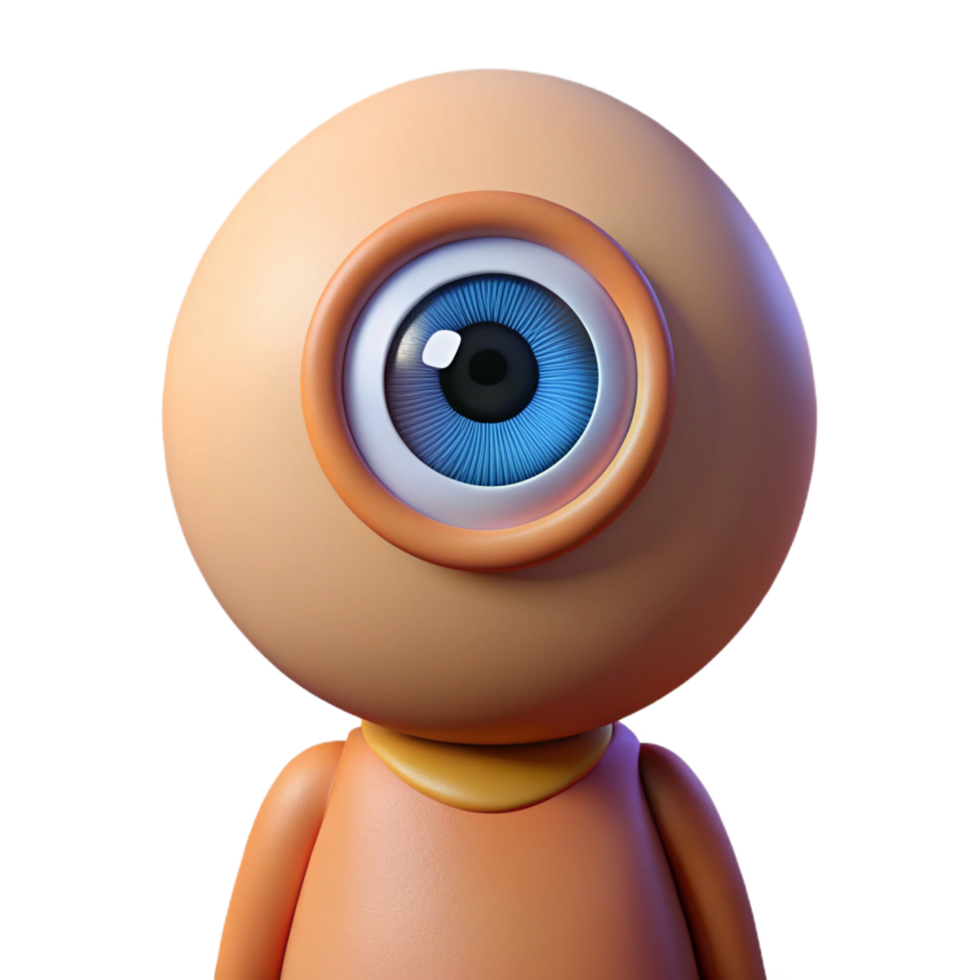 peaceful beautiful A Cyclops with a single large eye. NO BACKGROUND with Transparent Background. professional png