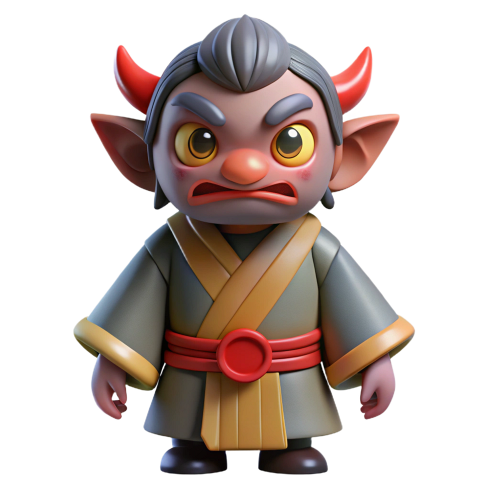 unforgettable retro A Tengu, Japanese goblin. NO BACKGROUND with Transparent Background. flawless png