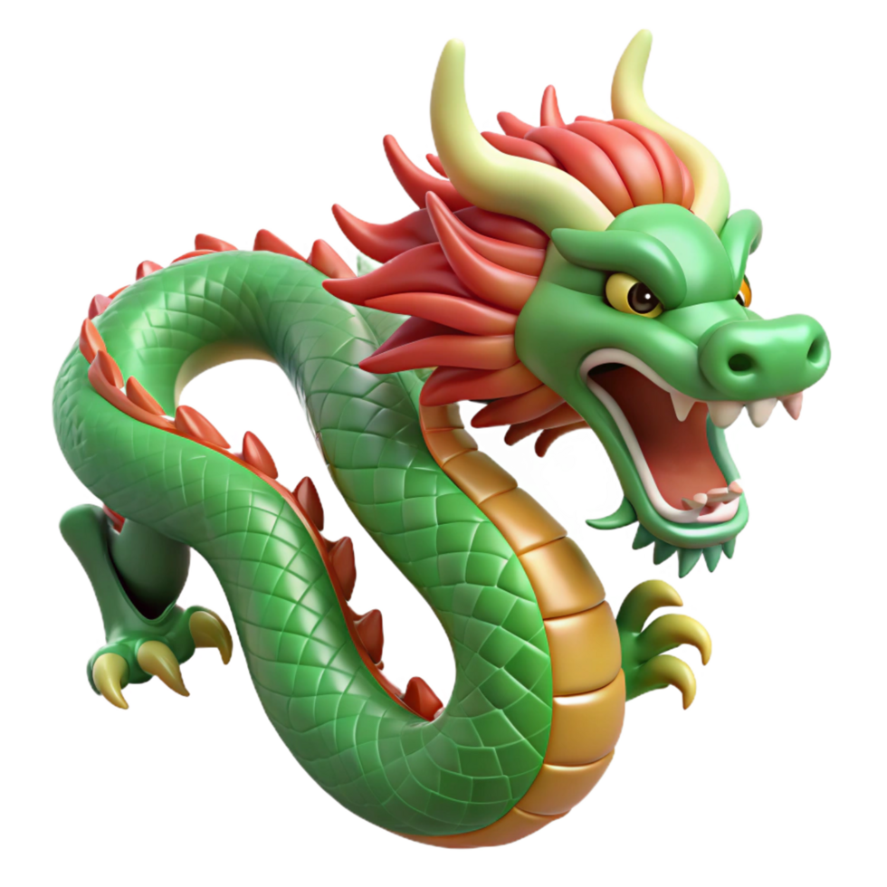 peaceful mesmerizing A Chinese dragon, serpentine and powerful. NO BACKGROUND with Transparent Background. precision png