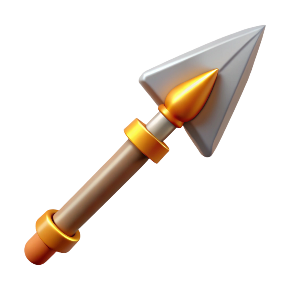 unforgettable elegant Gungnir, Odin's spear. NO BACKGROUND with Transparent Background. artisan png