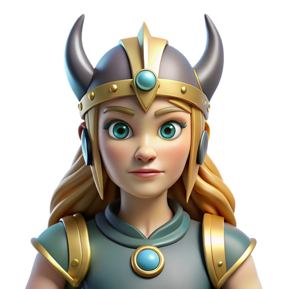 nostalgic splendid A Valkyrie in Norse mythology. NO BACKGROUND with Transparent Background. 4K png