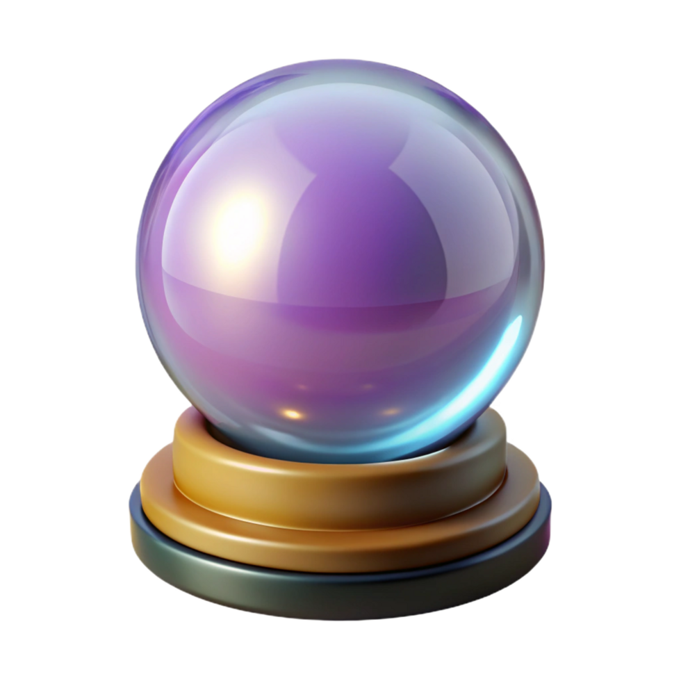 magnificent industrial A crystal ball for divination. NO BACKGROUND with Transparent Background. premium png
