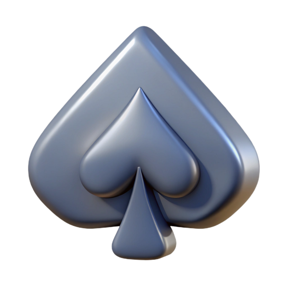 vibrant exceptional A single, stylized playing card, ace of spades, NO BACKGROUND with Transparent Background. png