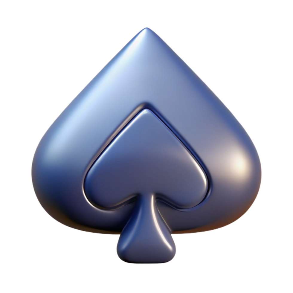 majestic unparalleled A single, stylized playing card, ace of spades, NO BACKGROUND with Transparent Background. png