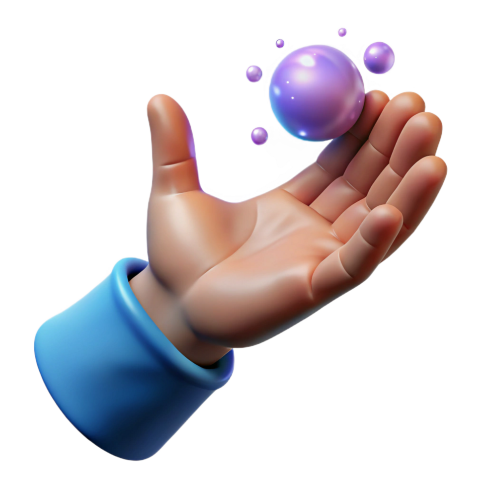 pristine art deco A detailed, human hand casting a spell, NO BACKGROUND with Transparent Background. top-tier png