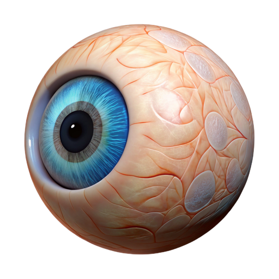 glorious bold contemporary A detailed, realistic eyeball, NO BACKGROUND with Transparent Background. detailed png