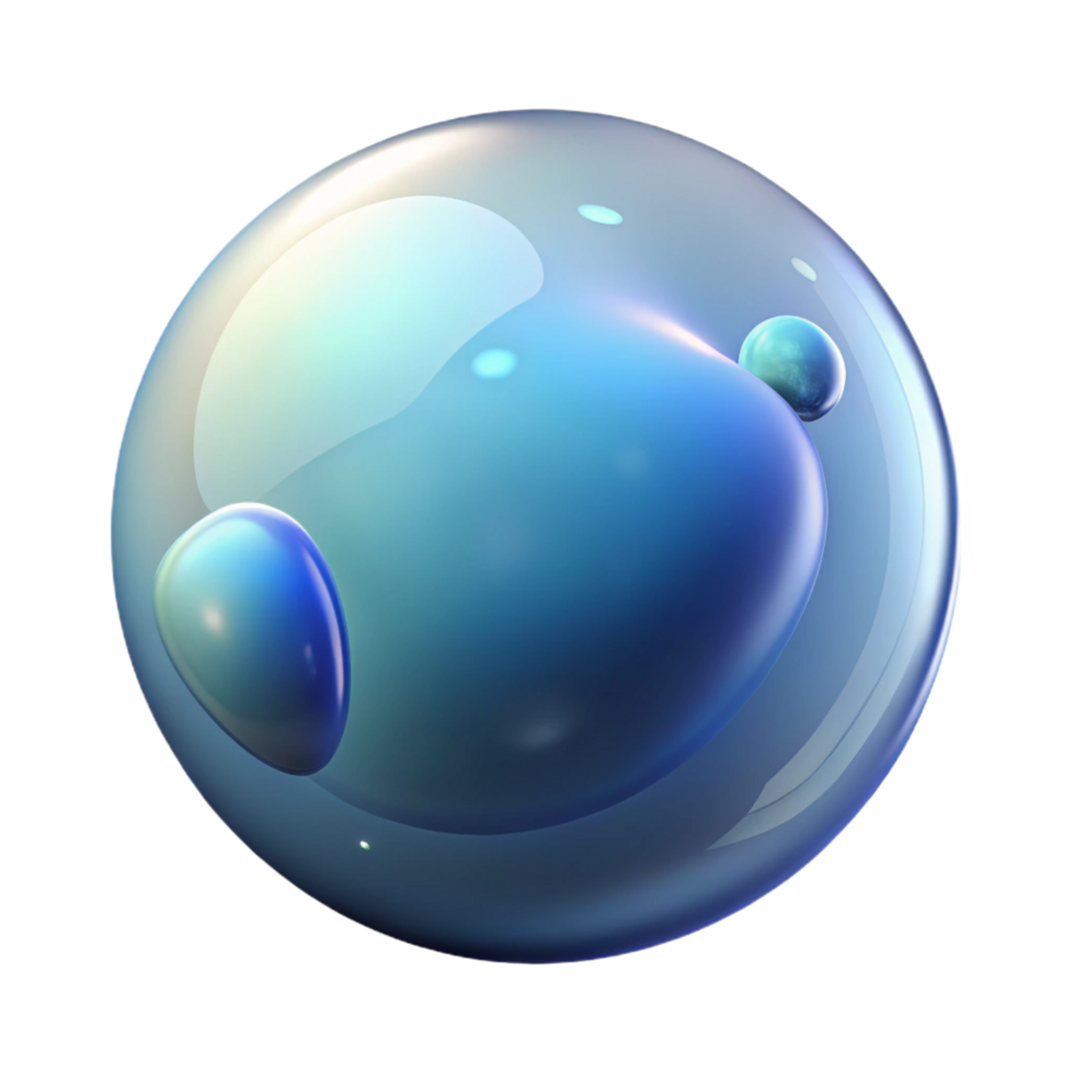 peaceful hypnotic A stylized, floating bubble, NO BACKGROUND with Transparent Background. museum quality png