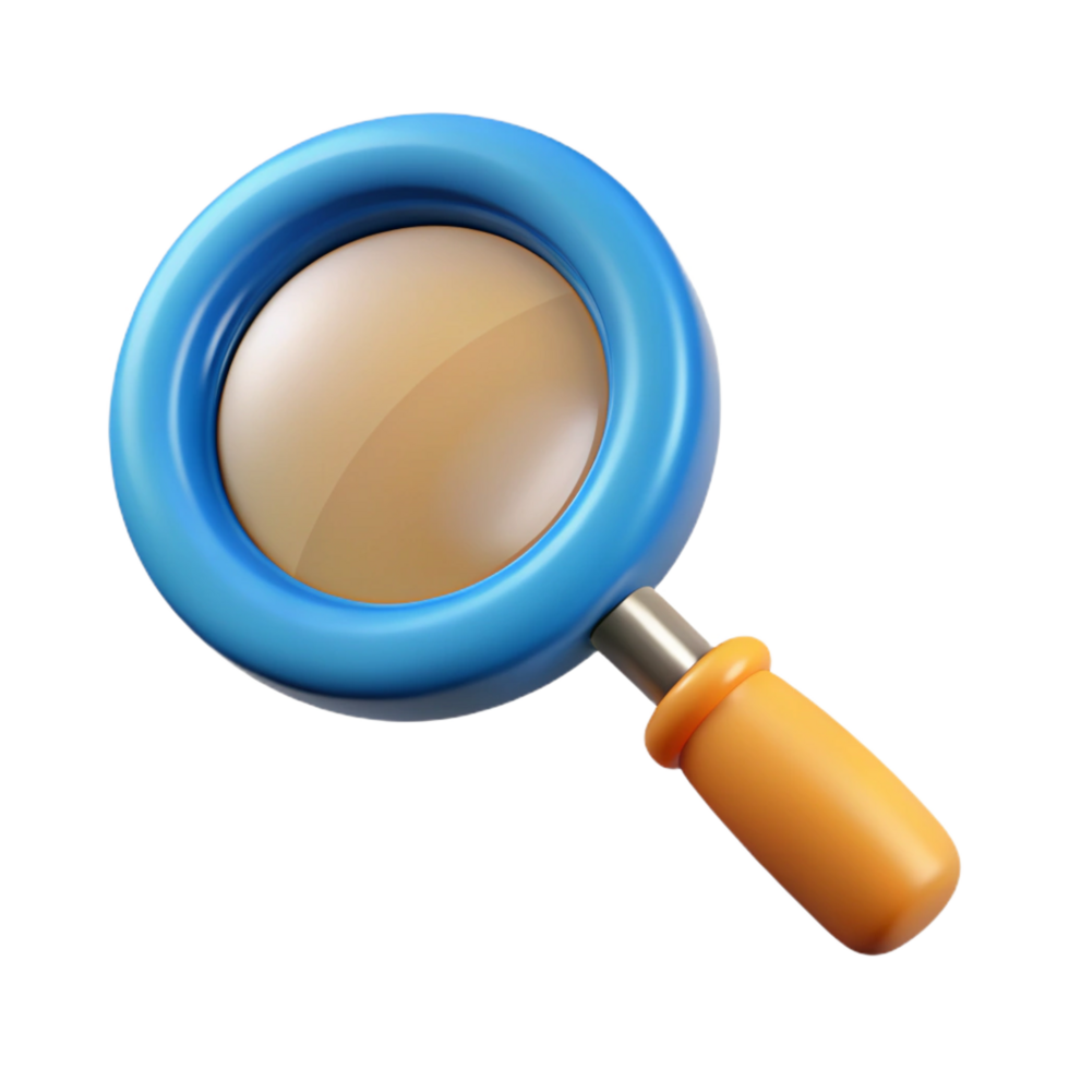 spectacular geometric A stylized, magnifying glass, NO BACKGROUND with Transparent Background. fine detail png