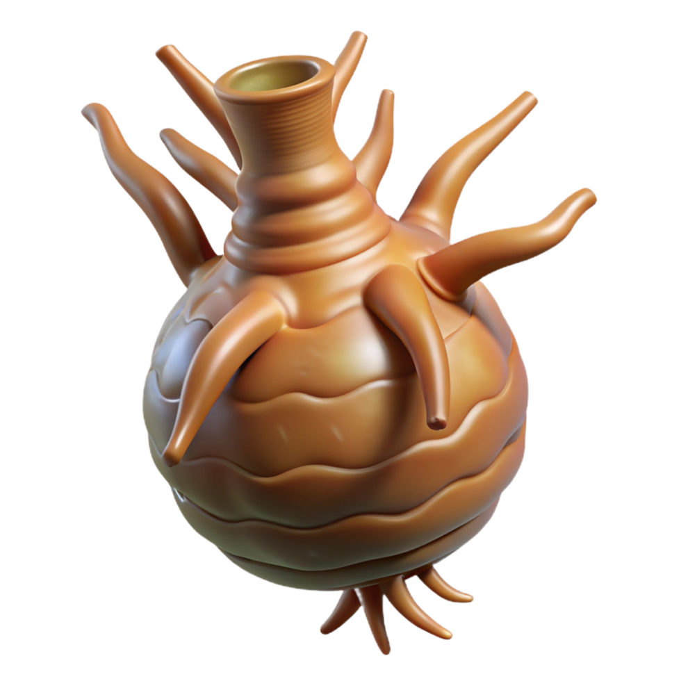 mysterious pristine A detailed, potion ingredient, mandrake root, NO BACKGROUND with Transparent Background. ultra HD png