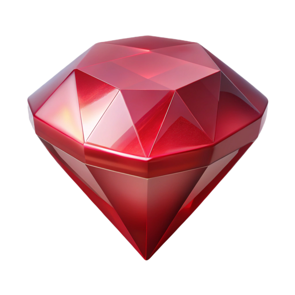 serene signature A single, polished ruby, radiating inner light. NO BACKGROUND with Transparent Background. png
