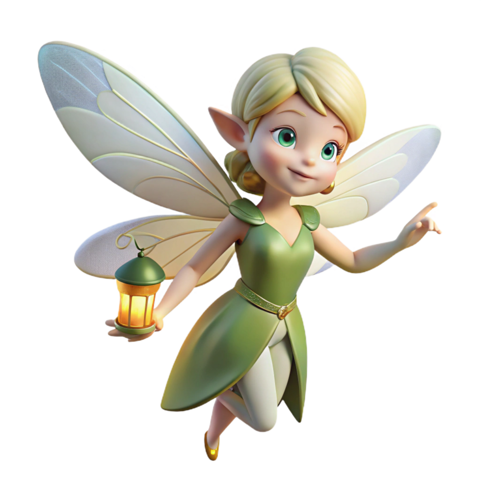 radiant retro A delicate fairy, holding a firefly. NO BACKGROUND with Transparent Background. original png