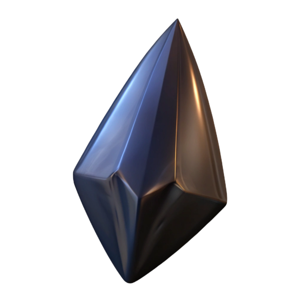 sought-after art deco A single, pointed arrowhead, made of obsidian. NO BACKGROUND with Transparent Background. elite png