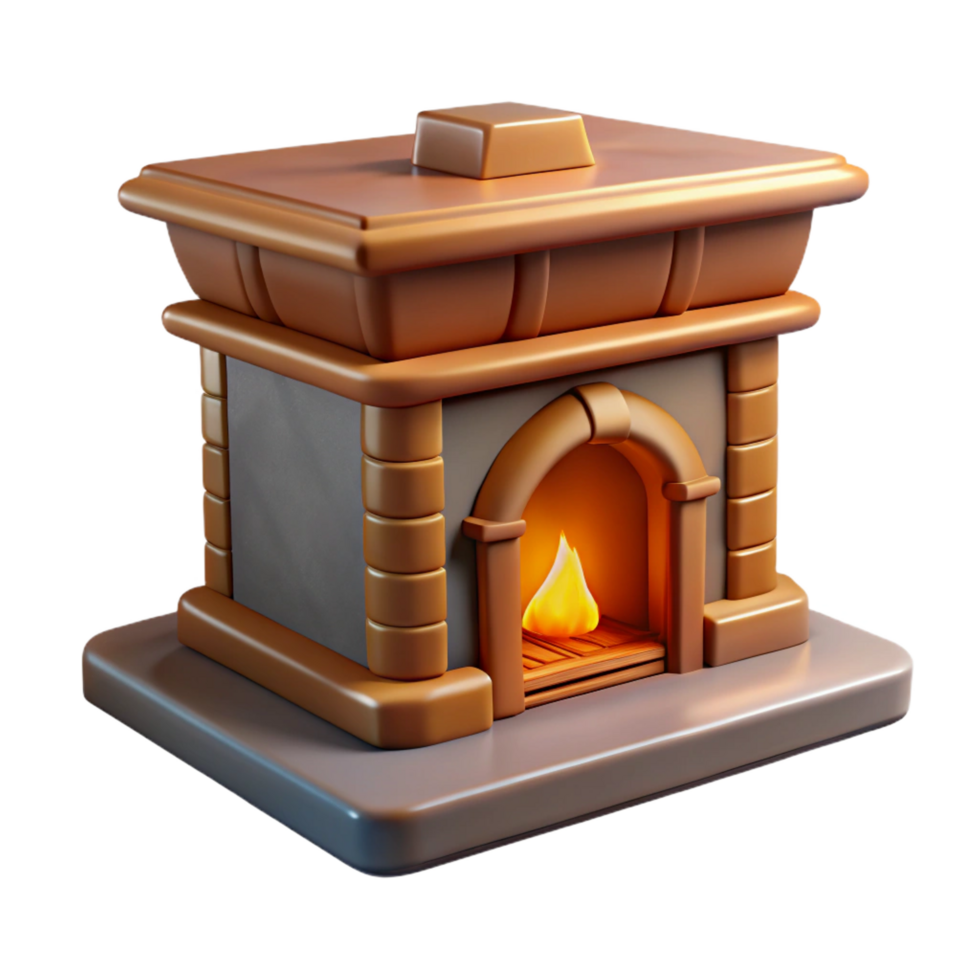 tranquil impressive Craftsman bungalow fireplace mantelpiece, NO BACKGROUND with Transparent Background. authentic png