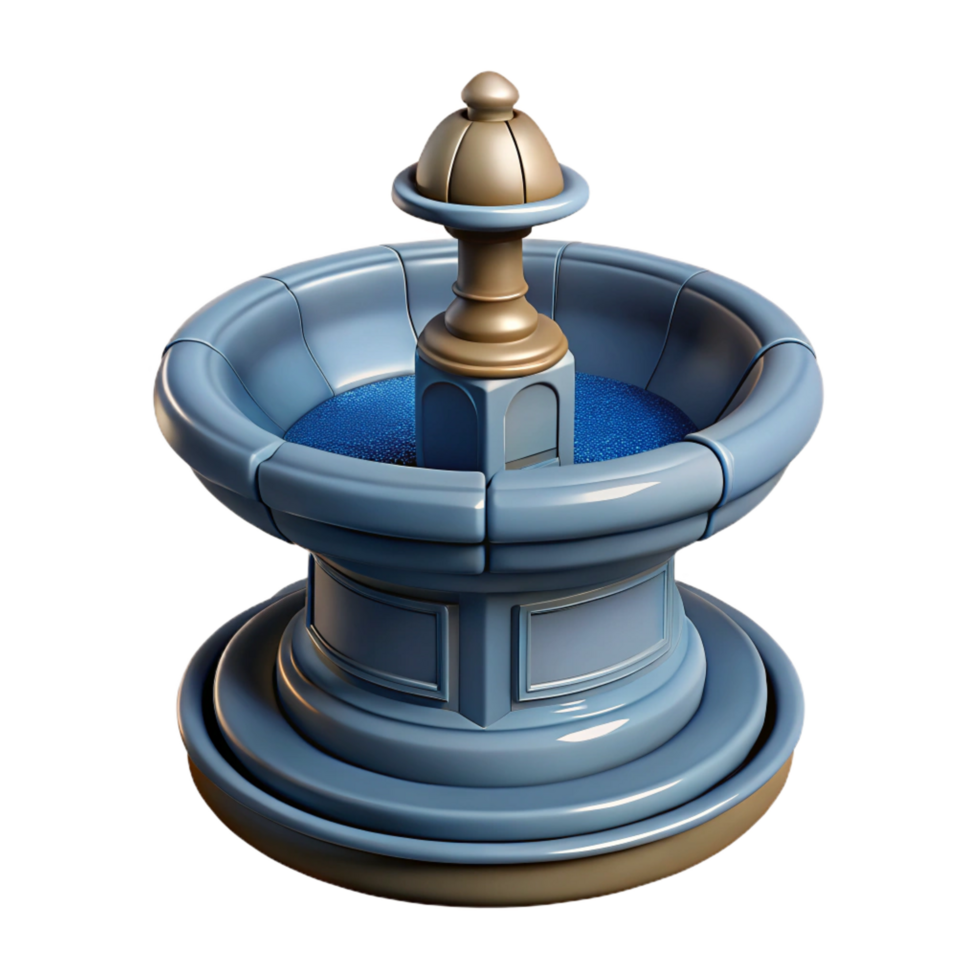playful spectacular Art Deco building fountain spout detail, NO BACKGROUND with Transparent Background. precision png