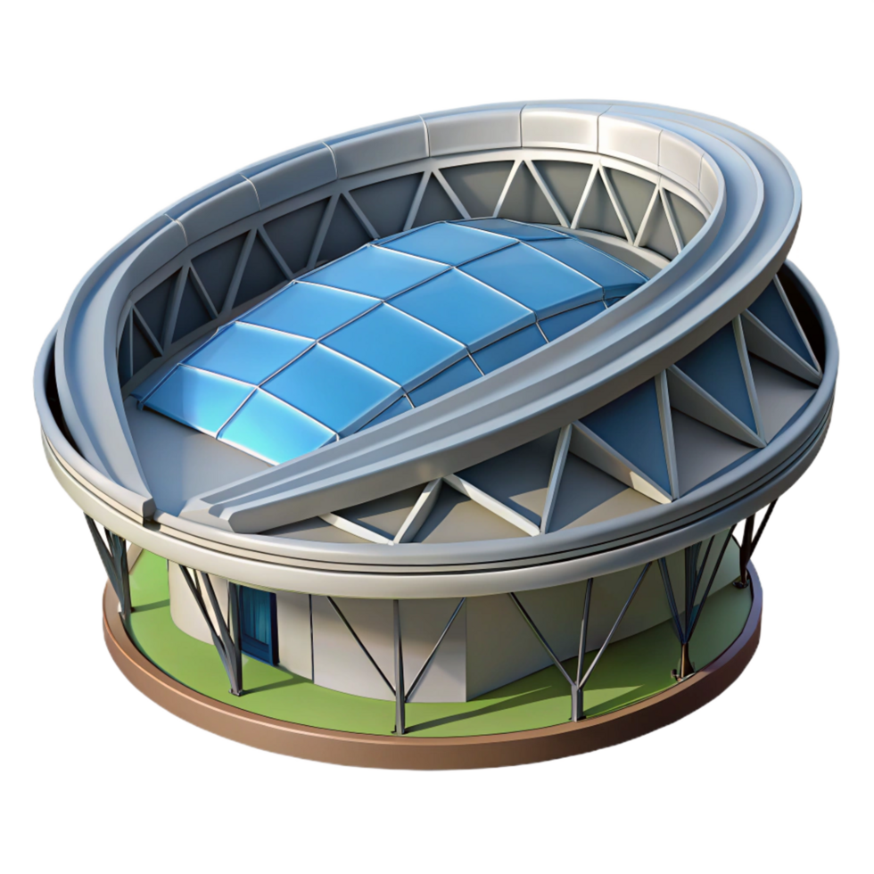 radiant unforgettable Modern stadium roof retractable mechanism, NO BACKGROUND with Transparent Background. png