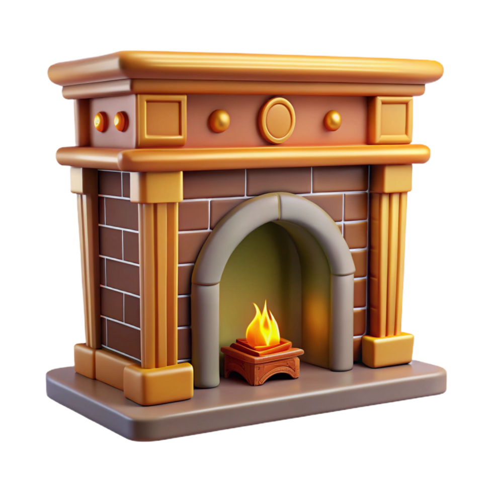 immaculate dramatic organic Georgian townhouse fireplace mantelpiece with decorative tiles, NO BACKGROUND with Transparent Background. studio quality png