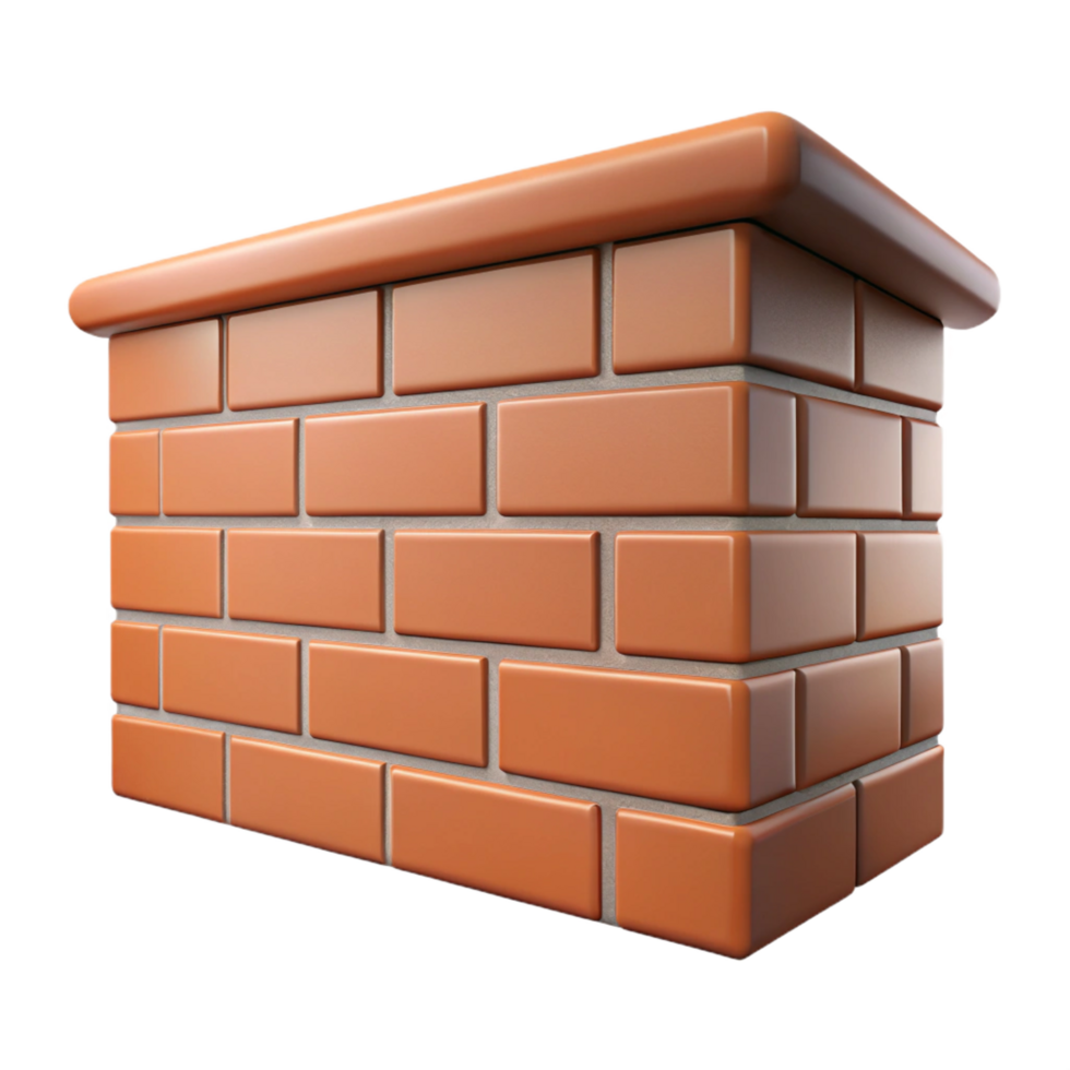 mysterious immaculate Colonial house brick wall Flemish bond pattern, NO BACKGROUND with Transparent Background. high resolution png