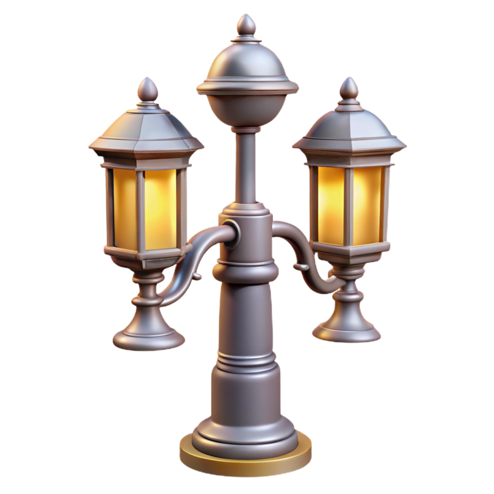 vibrant ethereal abstract Art Nouveau building lamppost design, NO BACKGROUND with Transparent Background. high resolution png