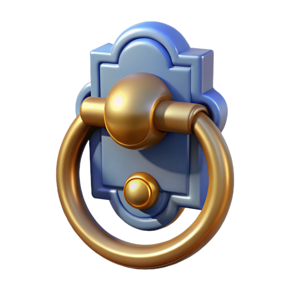 melancholic pristine Colonial house door knocker, NO BACKGROUND with Transparent Background. genuine png