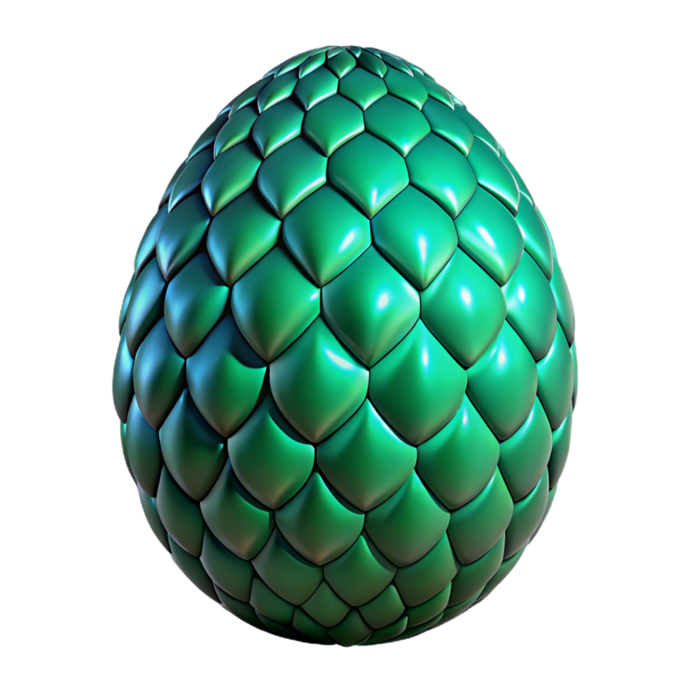 majestic calm urban A fierce dragon egg with shimmering emerald scales. NO BACKGROUND with Transparent Background. refined png