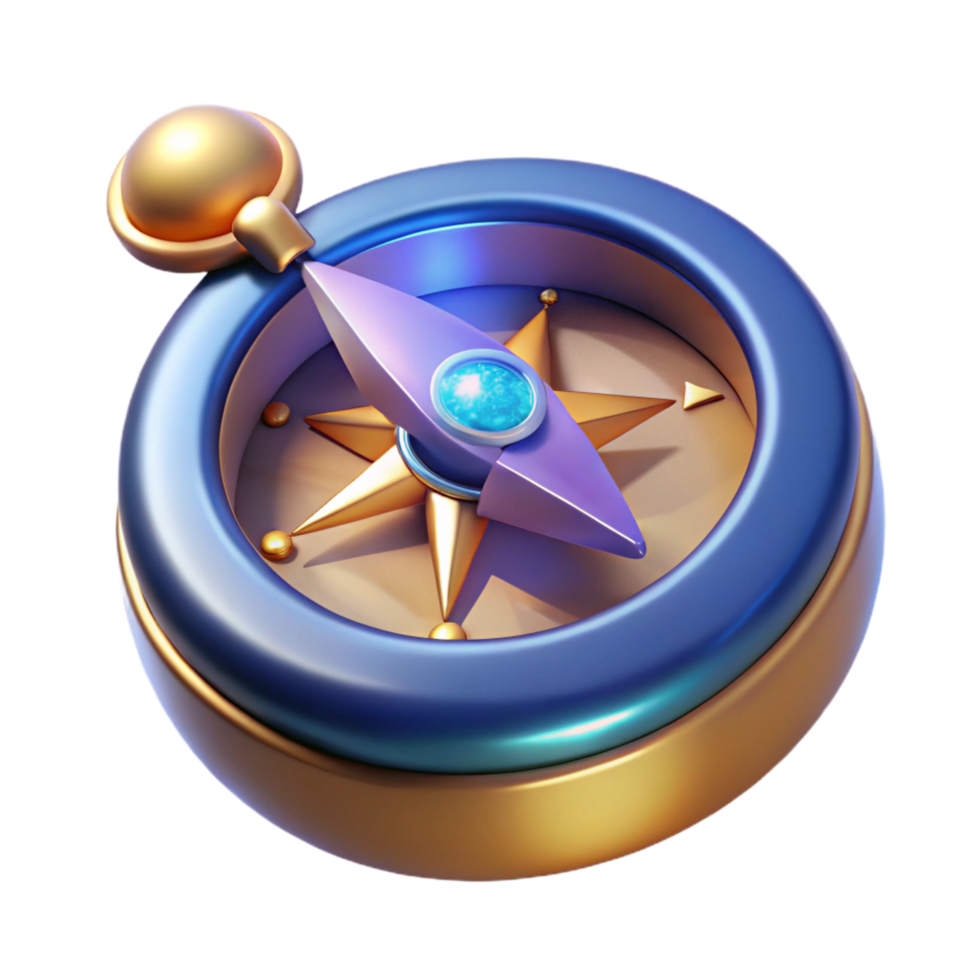 nostalgic beautiful A magical compass with a spinning, glowing needle. NO BACKGROUND with Transparent Background. gallery standard png